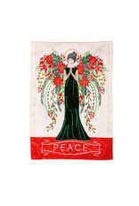 Evergreen Enterprises Floral Angel Applique Garden Flag