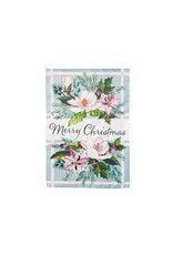 Evergreen Enterprises Merry Christmas Floral Applique Garden Flag Evergreen Enterprises Merry Christmas Floral Applique Garden Flag