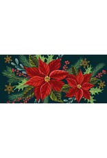 Evergreen Enterprises Happy Holidays Poinsettia Sassafras Mat Evergreen Enterprises Happy Holidays Poinsettia Sassafras Mat
