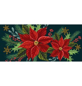 Evergreen Enterprises Happy Holidays Poinsettia Sassafras Mat