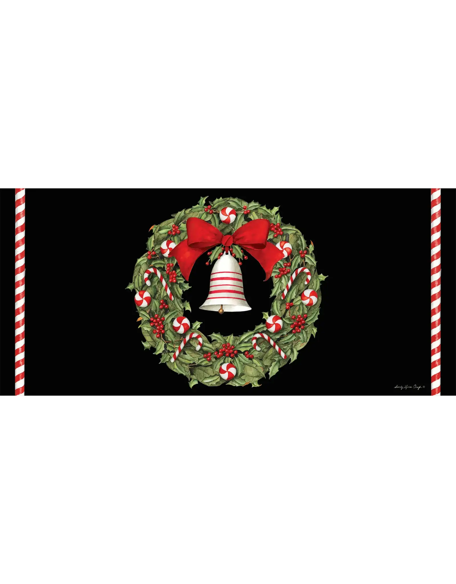 Evergreen Enterprises Christmas Bell and Wreath Sassafras Switch Mat