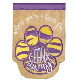 Magnolia Garden Flag Company Tiger Paw Geaux Away Burlap Garden Flag