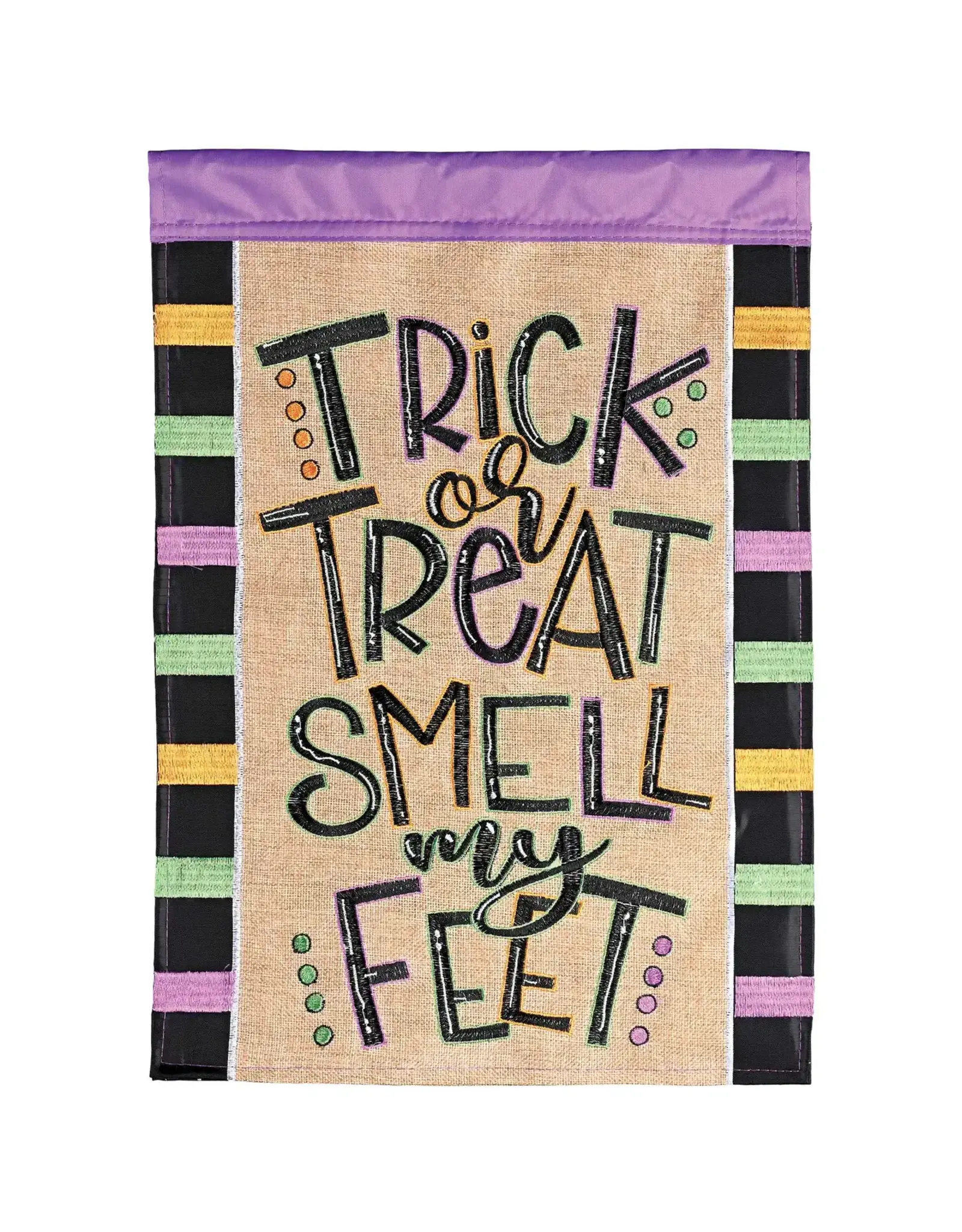 Magnolia Garden Flag Company Trick or Treat Smell My Feet Garden Flag