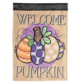Magnolia Garden Flag Company Welcome Pumpkin Garden Flag