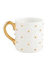 Mud Pie All Over Dots Ceramic Mug