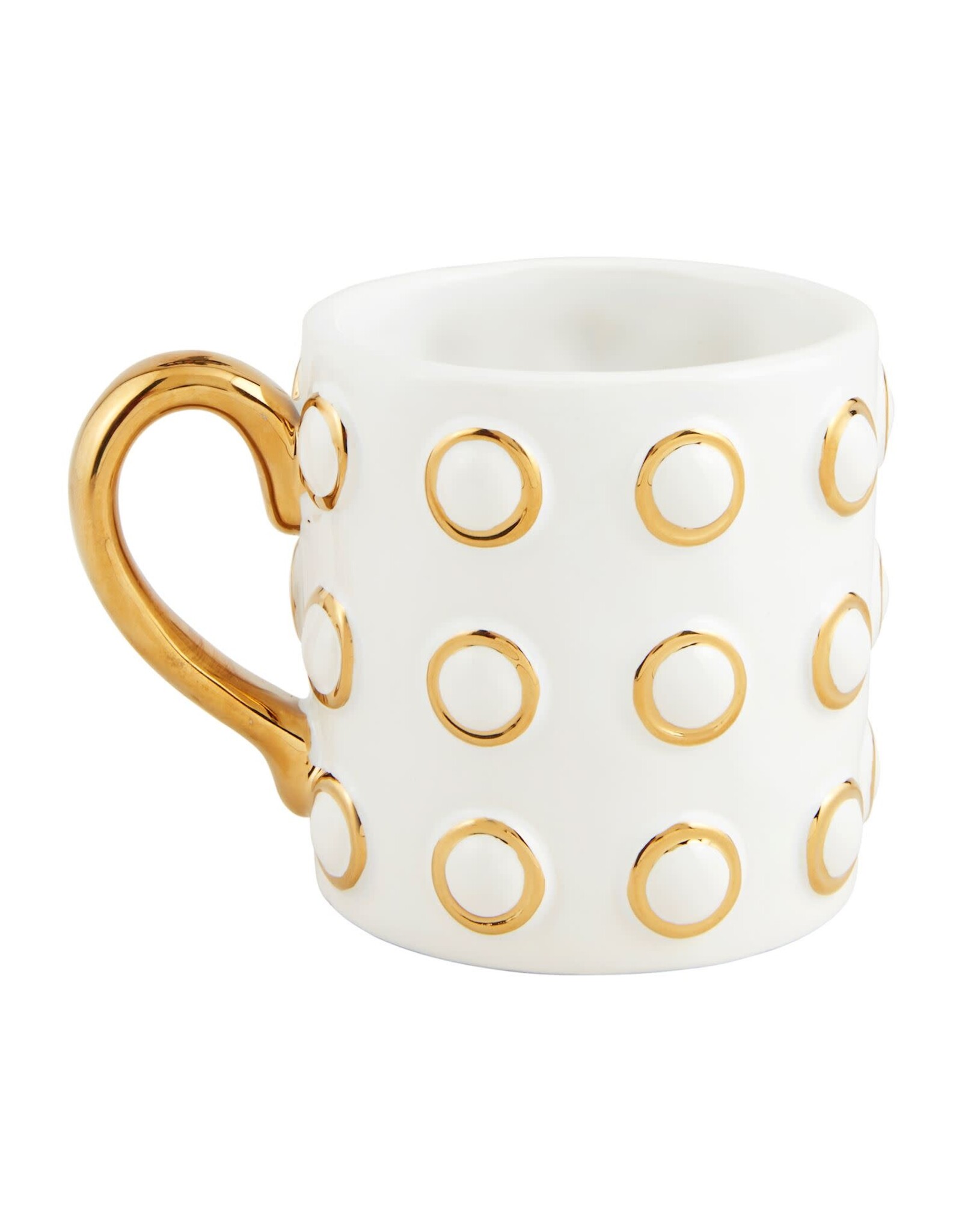 Mud Pie Gold Rings Ceramic Mug