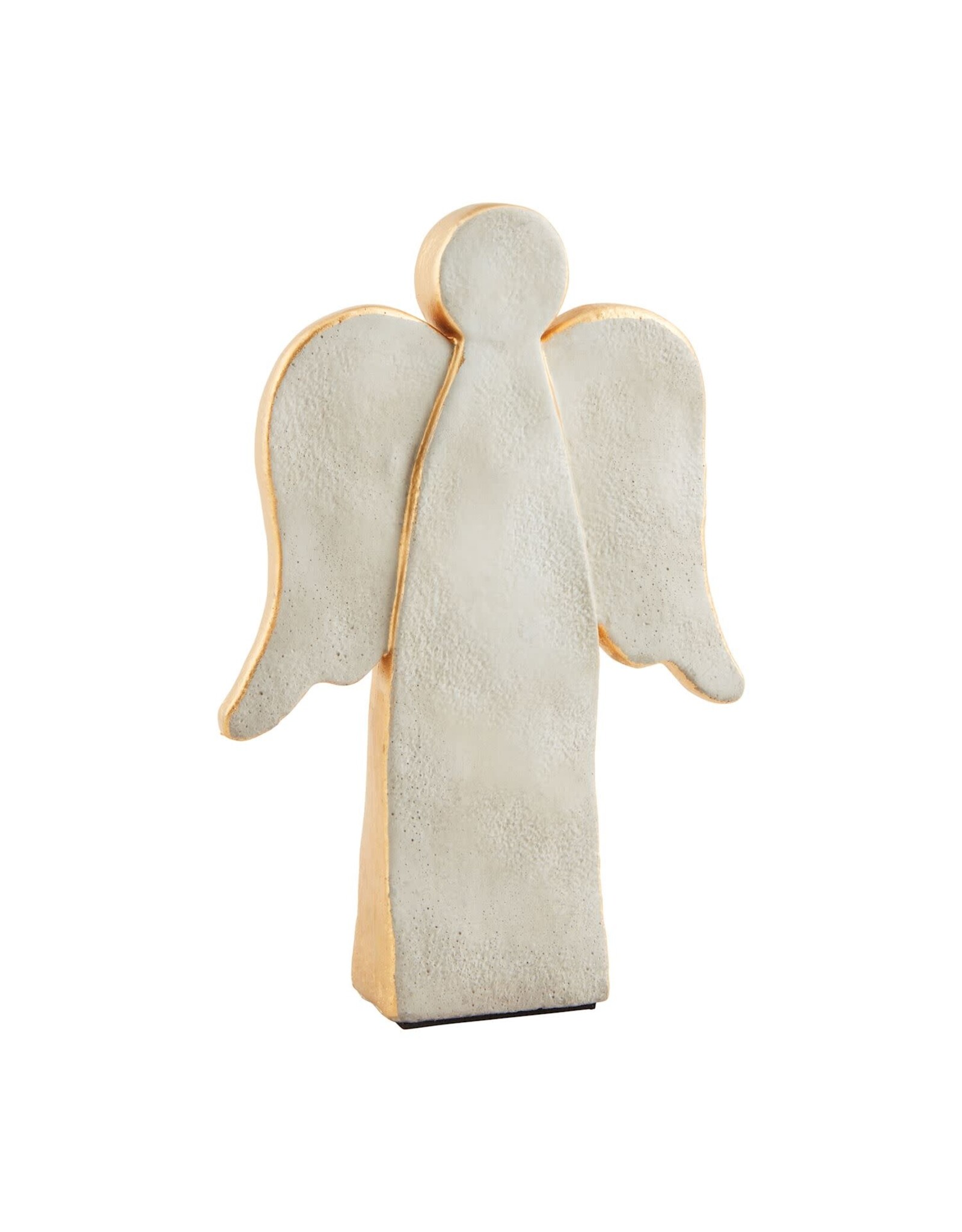 Mud Pie Large Concrete Gold Angel Sitter