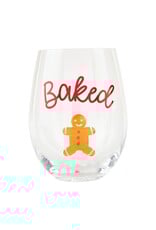 Mud Pie Gingerbread Man Icon Wine Glass