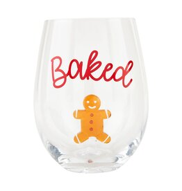 Mud Pie Gingerbread Man Icon Wine Glass