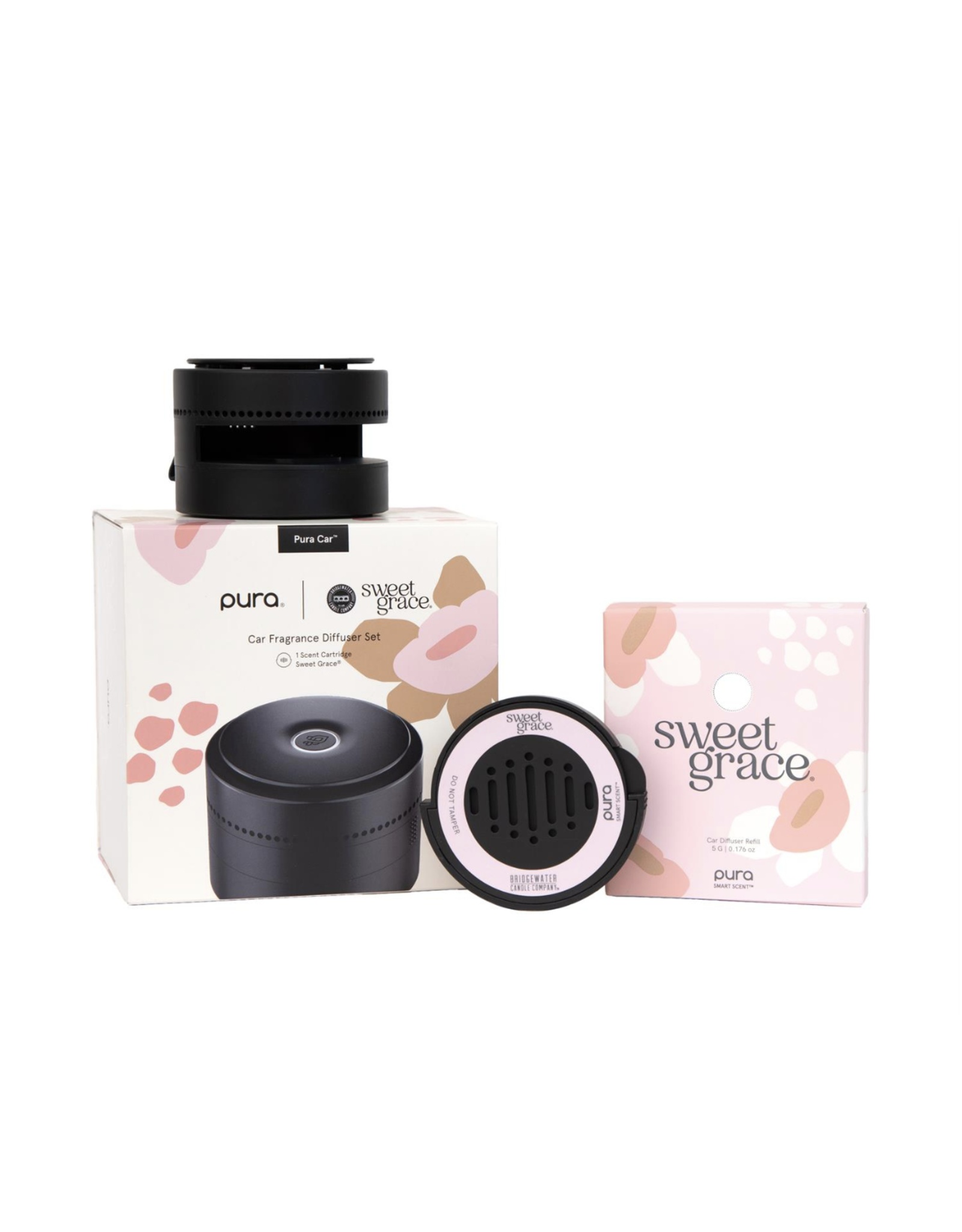 Bridgewater Candle Company PURA + Bridgewater Car Diffuser Set with Sweet Grace