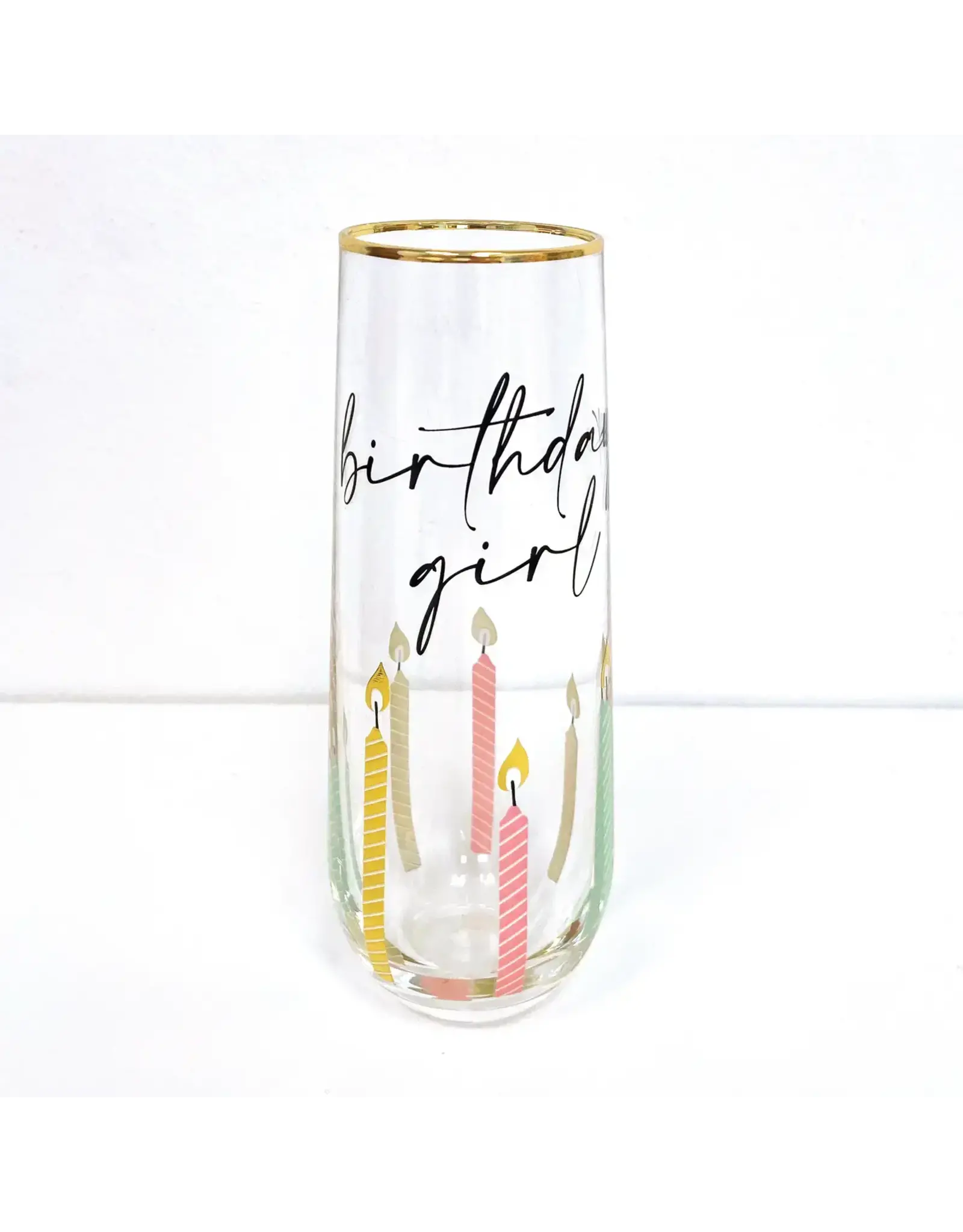 8 Oak Lane/Faire Birthday Girl Stemless Champagne Glass