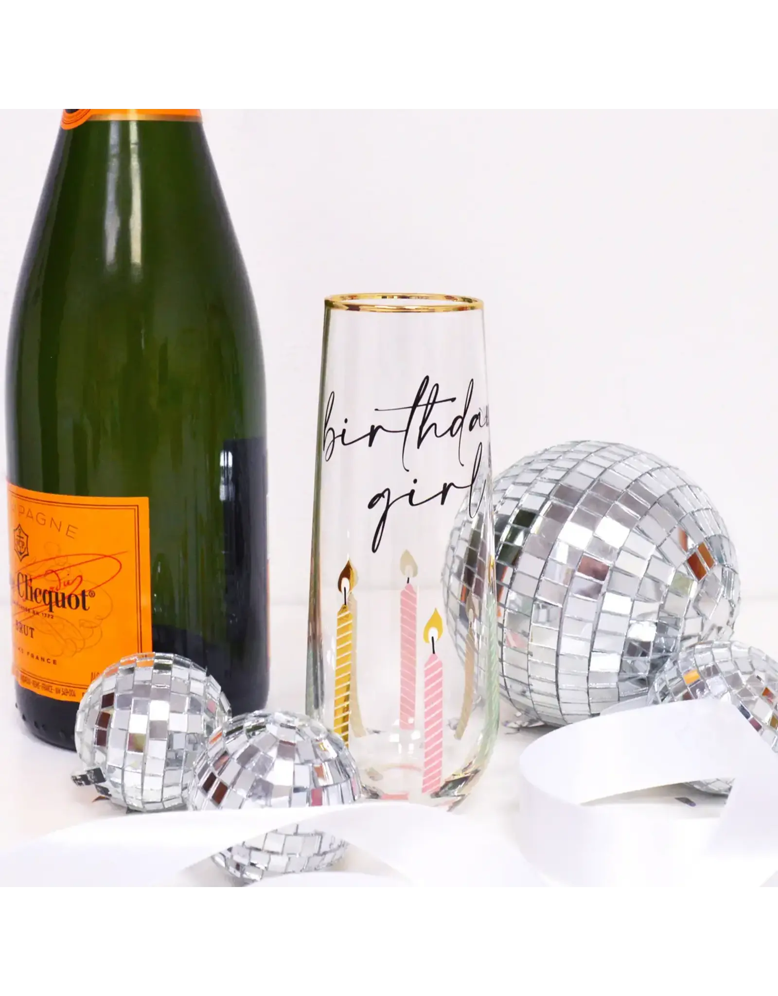 8 Oak Lane/Faire Birthday Girl Stemless Champagne Glass