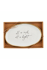 Mud Pie All Is Calm Bead Sentiment Plate