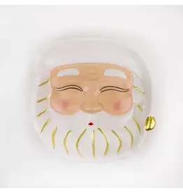 8 Oak Lane/Faire White Santa Dessert Plate