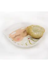 8 Oak Lane/Faire White Santa Dessert Plate 8 Oak Lane/Faire White Santa Dessert Plate