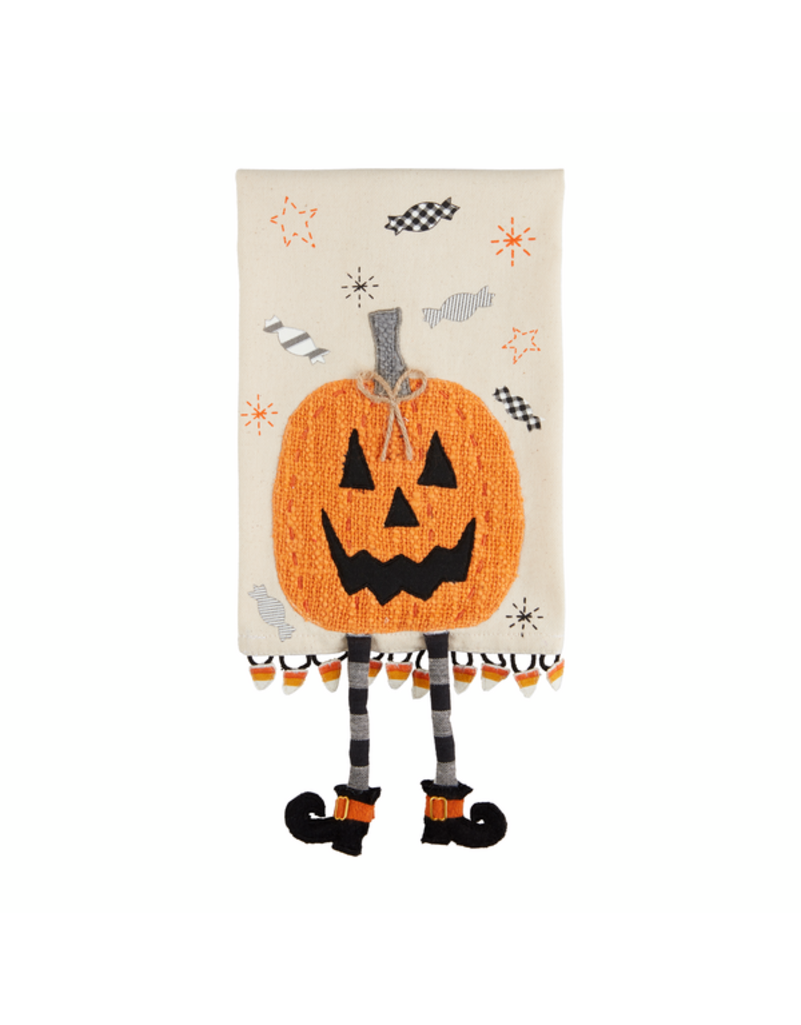Mud Pie Jack-O-Lantern Dangle Leg Towel