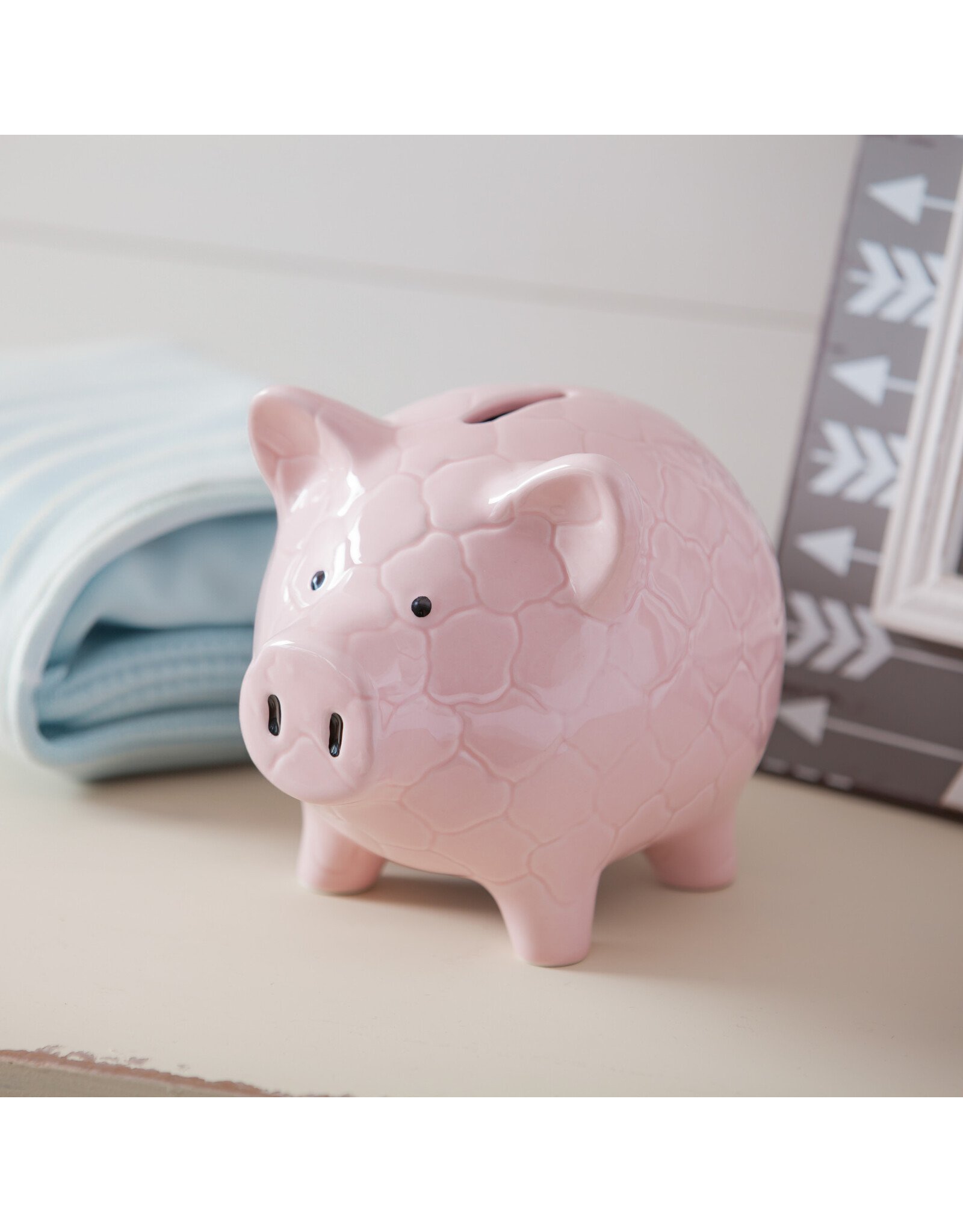 Evergreen Enterprises Classic Pink Ceramic Piggy Bank