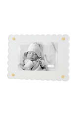 Mud Pie Scalloped White Acrylic Frame Mud Pie Scalloped White Acrylic Frame