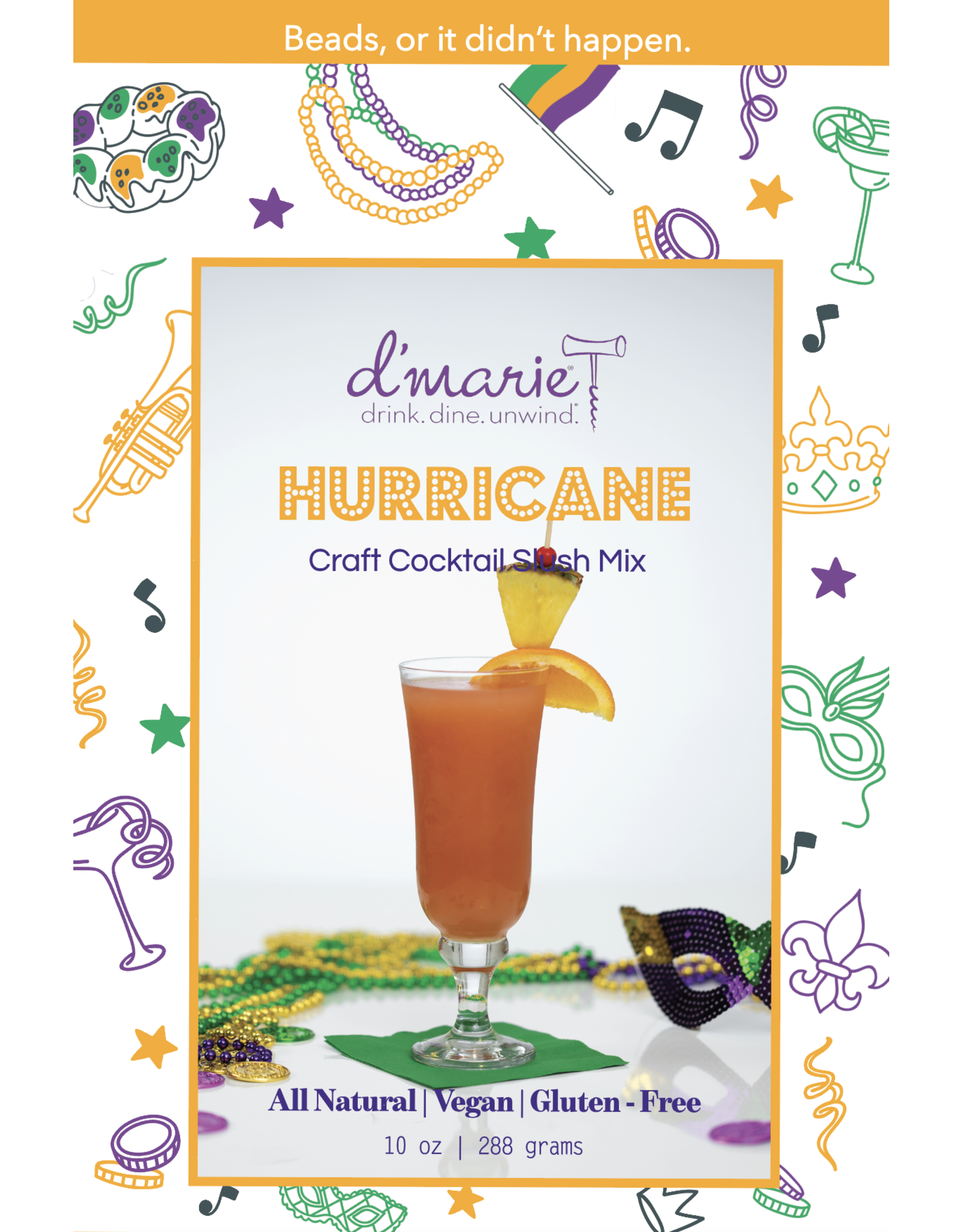 d'Marie/Portico Collection Hurricane Cocktail Slush Mix