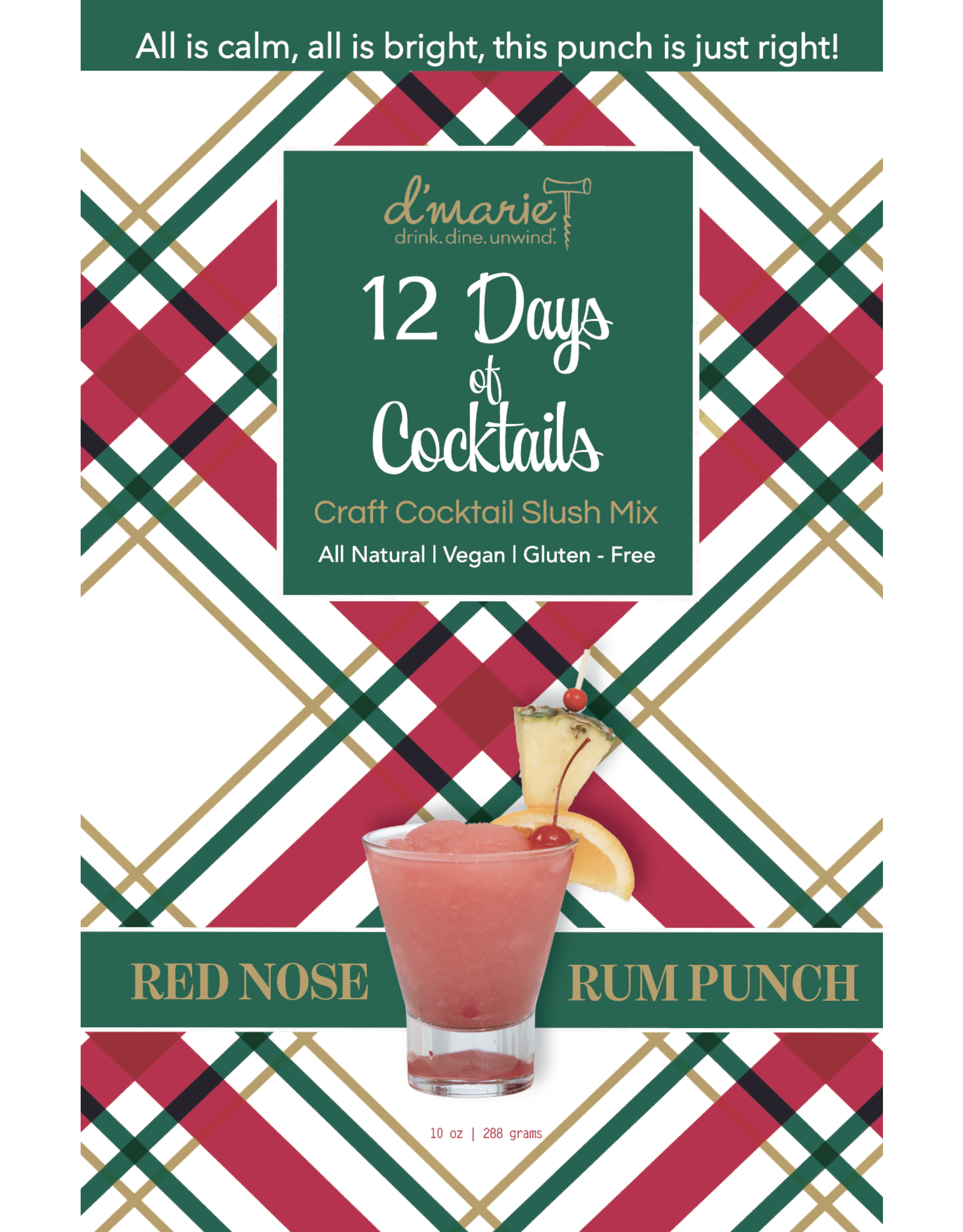 d'Marie/Portico Collection Red Nose Rum Punch Cocktail Slush Mix
