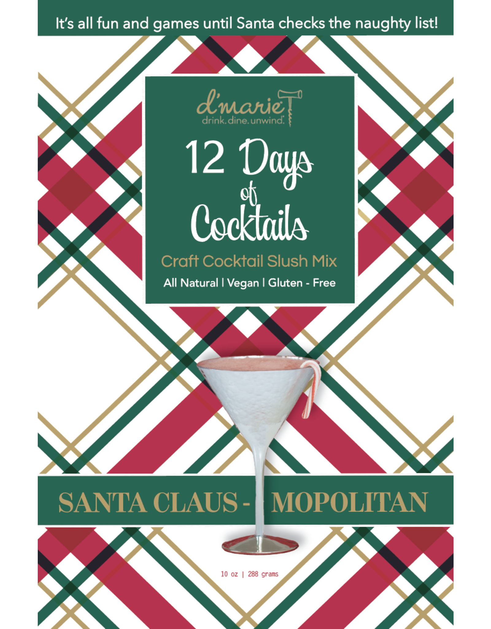 d'Marie/Portico Collection Santa Clausmopolitan Cocktail Slush Mix