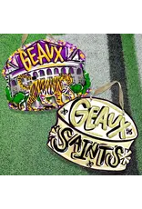 Art By Allie Double Sided LSU / Saints Door Hanger Art By Allie Double Sided LSU / Saints Door Hanger