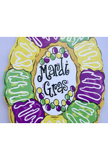 Drez Artwork And Design Mardi Gras Door Hanger - King Cake