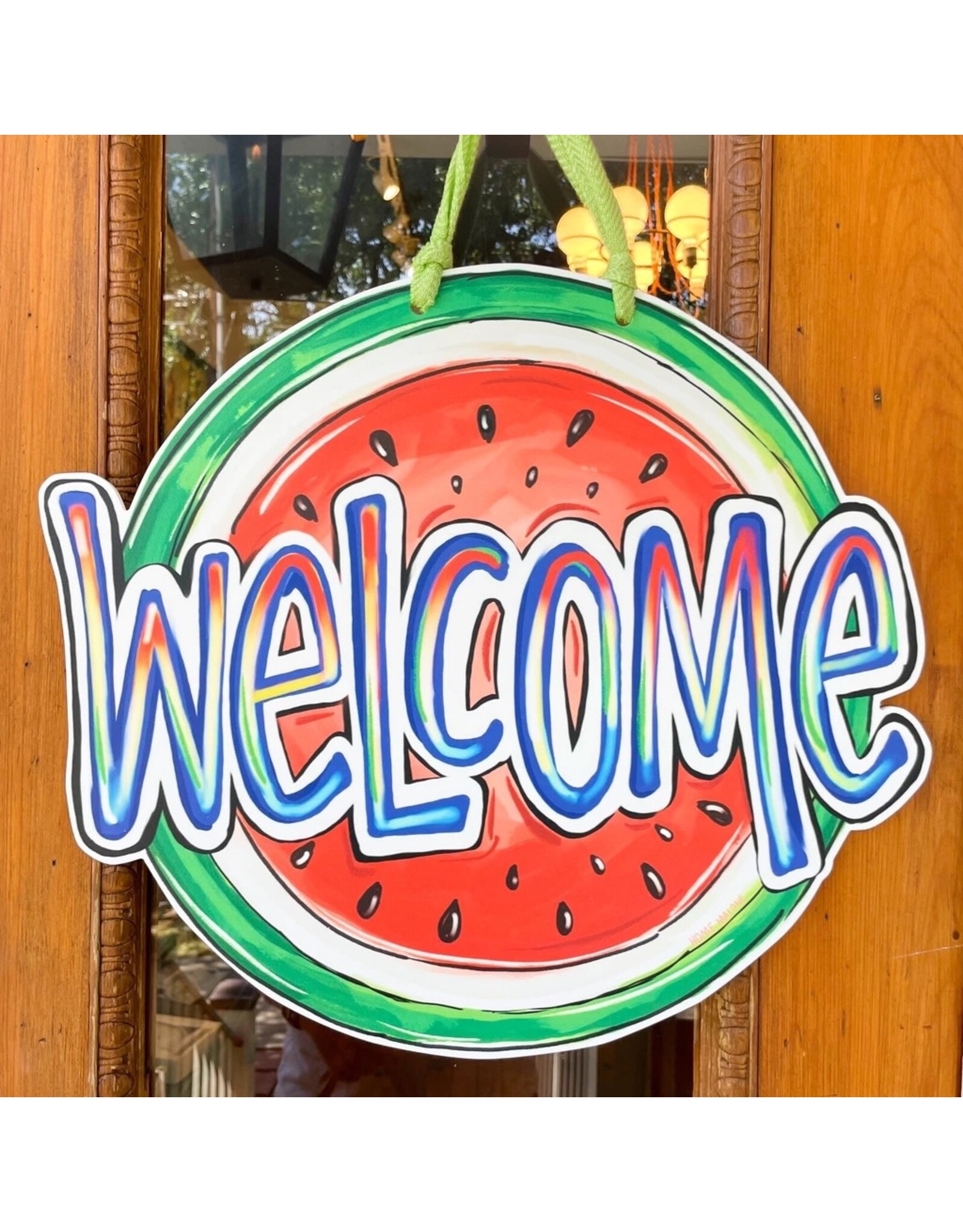 Home Malone Watermelon Welcome Door Hanger