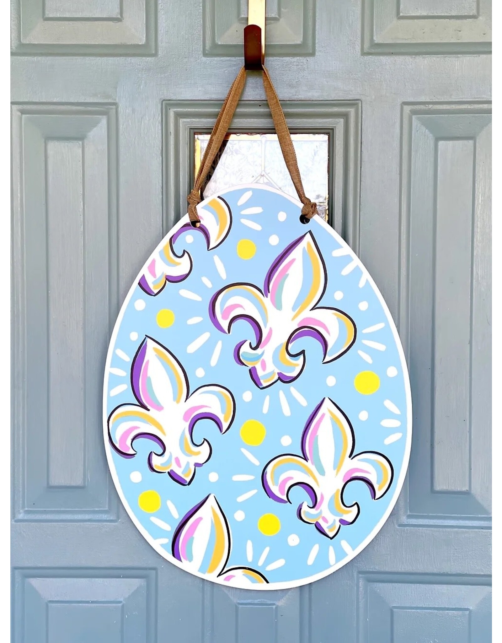 Art By Allie Blue Easter Egg Door Hanger