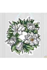 Art By Madicat Magnolia Wreath Door Hanger