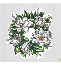 Art By Madicat Magnolia Wreath Door Hanger