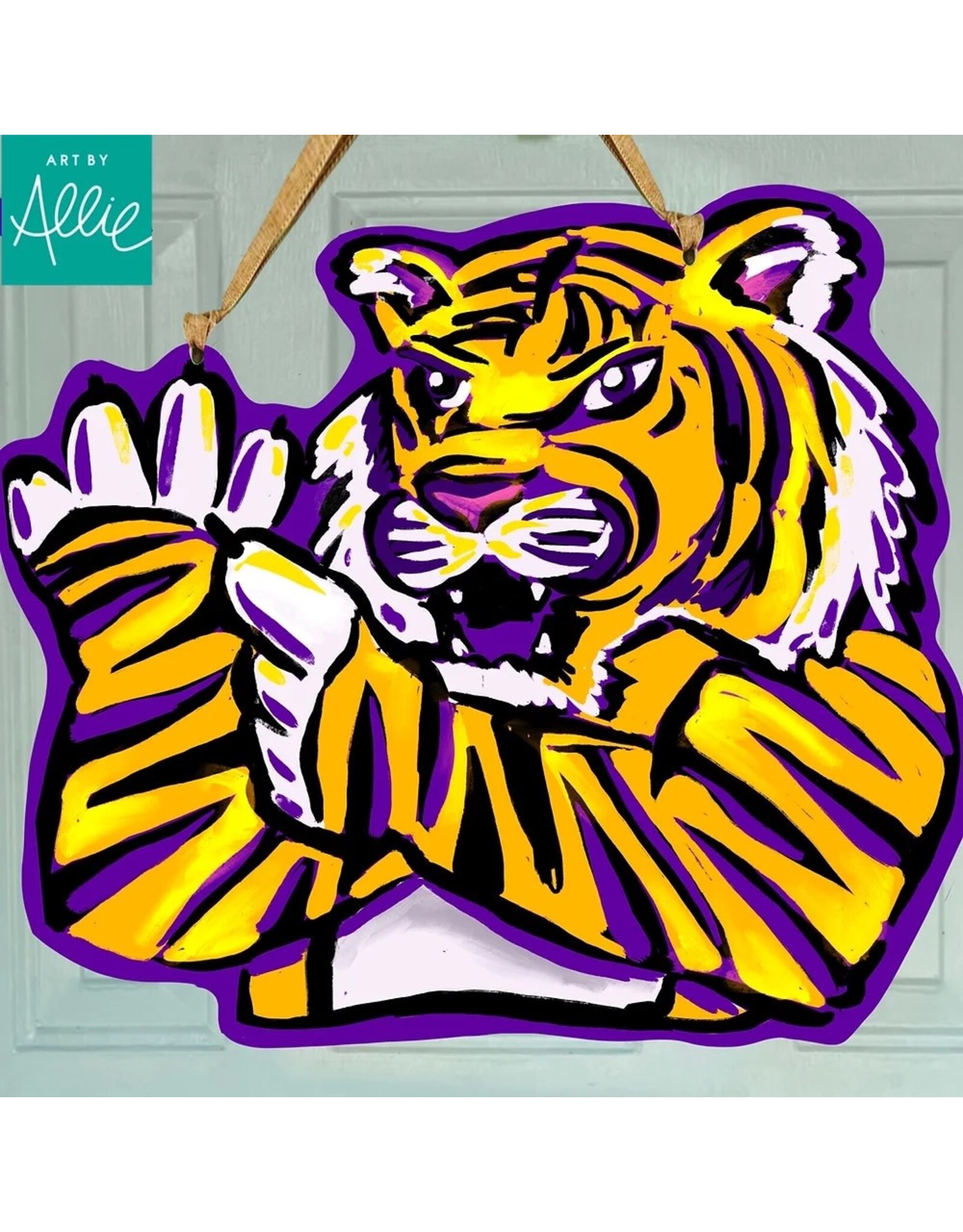 Art By Allie National Champs LSU Tiger Door Hanger