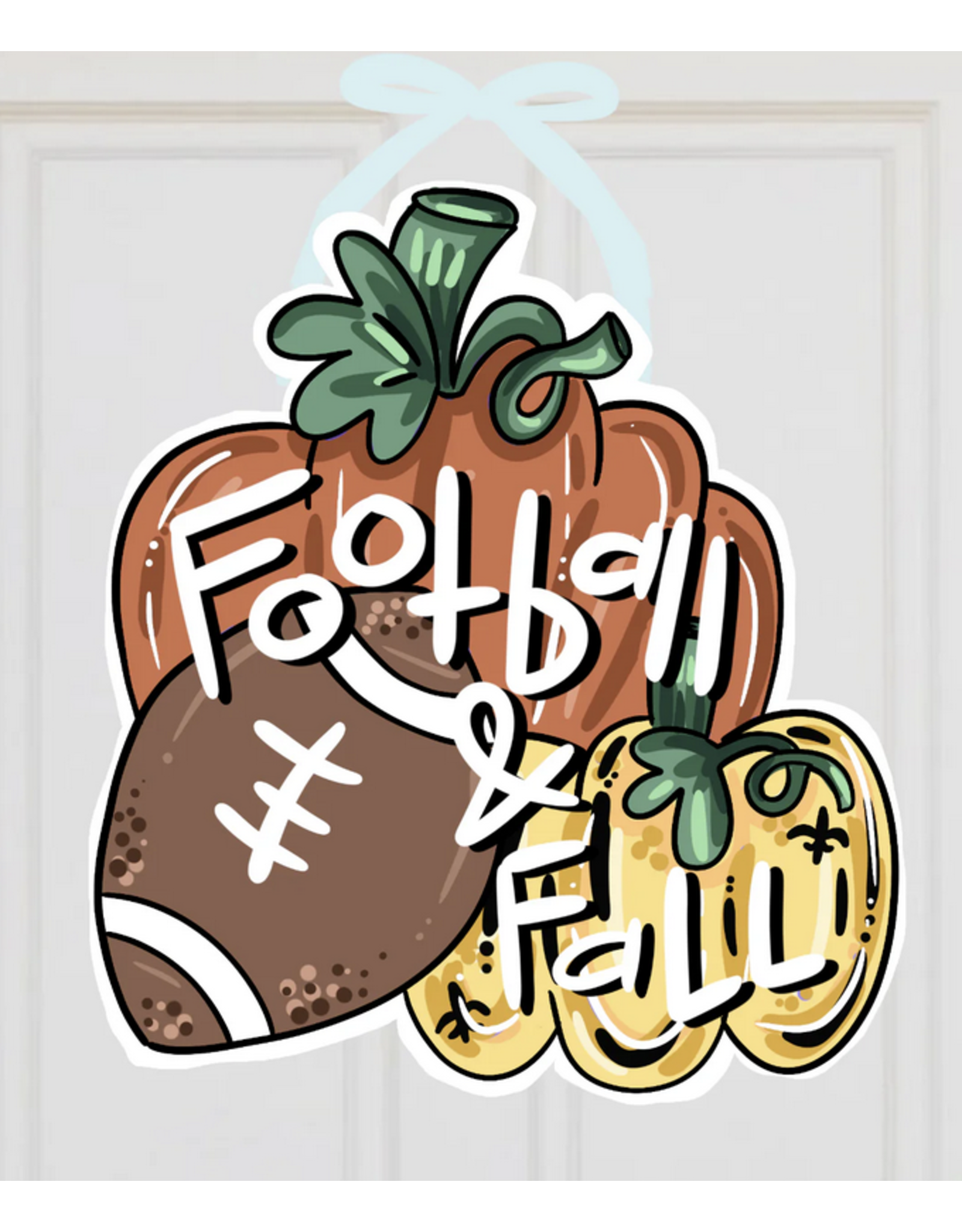 Art By Madicat Football & Fall Door Hanger