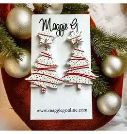 Maggie G/Faire Christmas Tree Snack Cake Earrings
