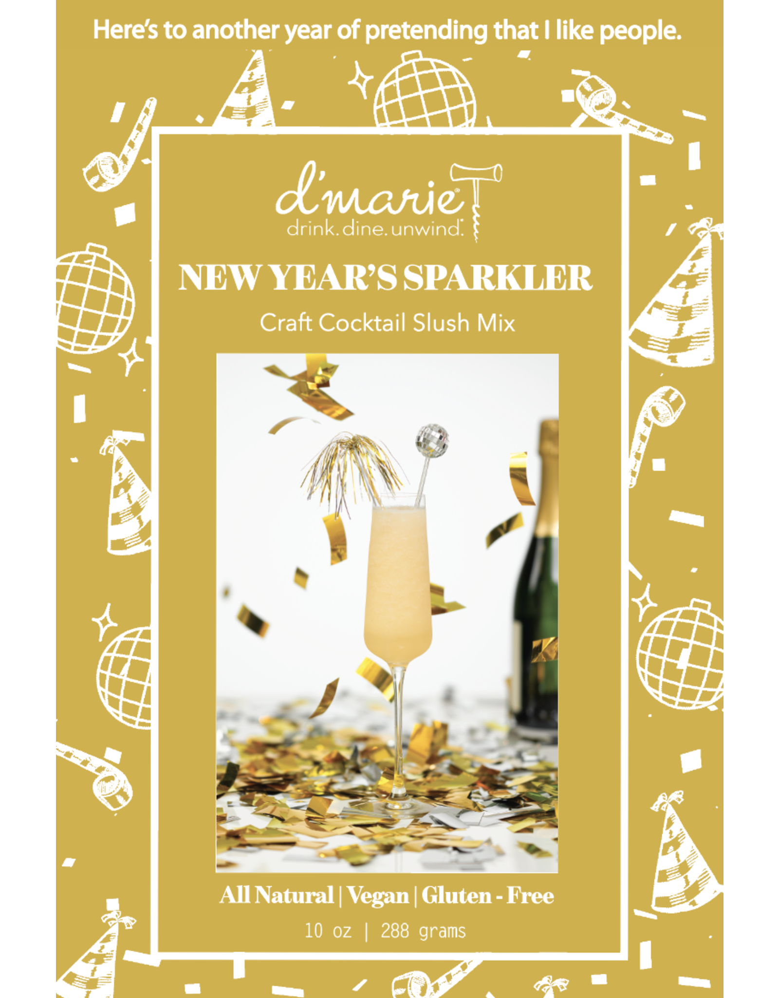 d'Marie/Portico Collection New Year's Sparkler Cocktail Slush Mix