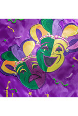 Evergreen Enterprises Mardi Gras Crazy Krewe Lives Here Applique Garden Flag Evergreen Enterprises Mardi Gras Crazy Krewe Lives Here Applique Garden Flag