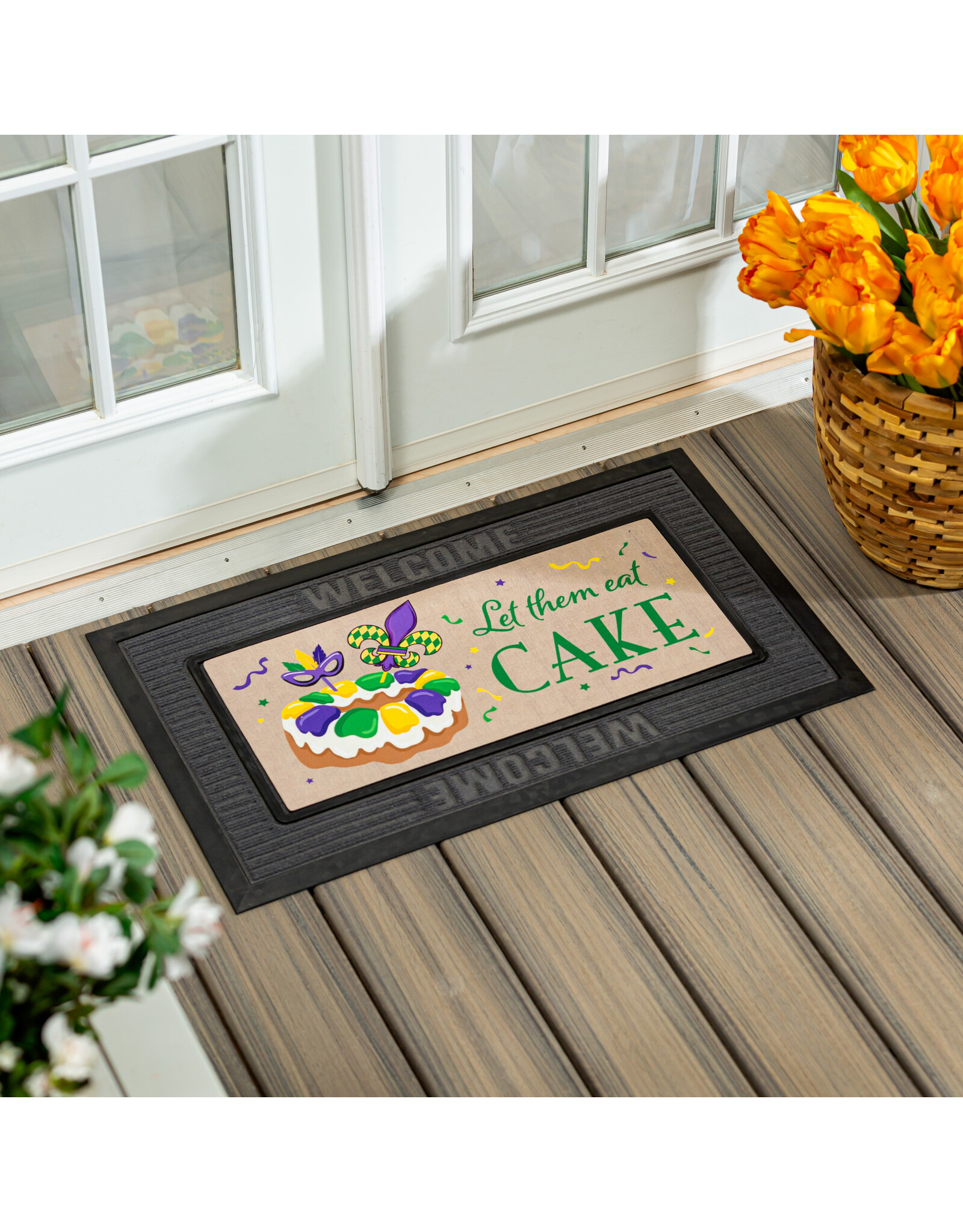 Evergreen Enterprises Mardi Gras Let Them Eat Cake Sassafras Switch Mat