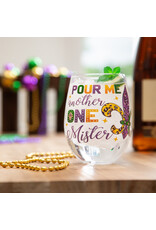 Evergreen Enterprises Mardi Gras Fleur De Lis Stemless Glass Evergreen Enterprises Mardi Gras Fleur De Lis Stemless Glass