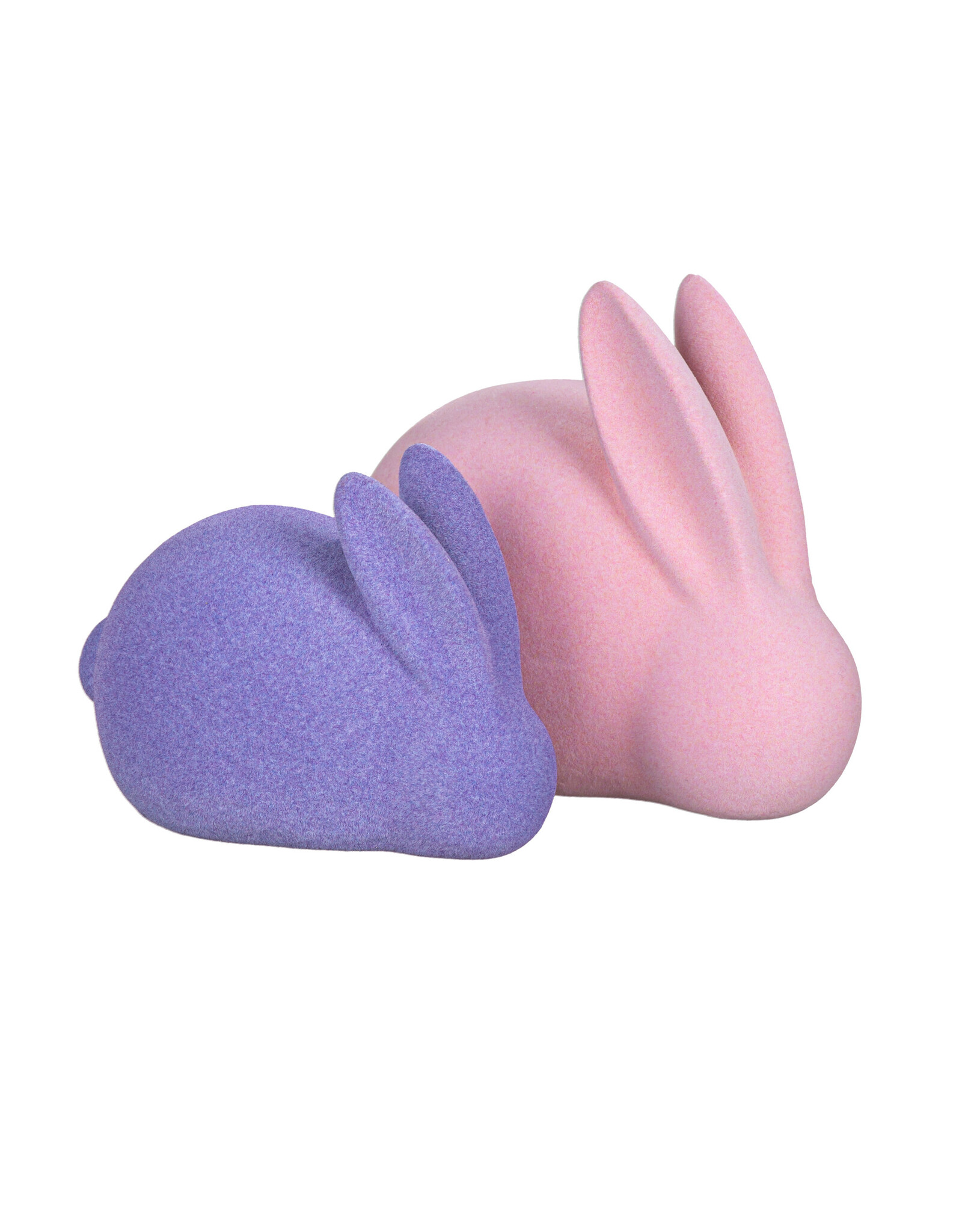 Evergreen Enterprises Flocked Bunny Ceramic Table Decor Set