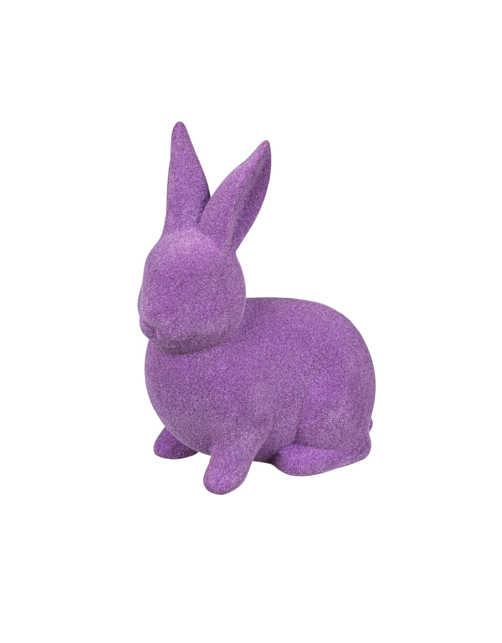 Evergreen Enterprises Flocked Bunny Ceramic Table Decor