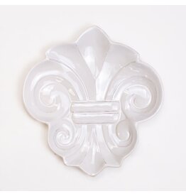 The Royal Standard Embossed Fleur de Lis Plate, 15.5x11.5