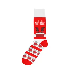 Barrel Down South/Faire Lit Like the Tree Santa Funny Christmas Socks
