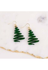 The Royal Standard Christmas Tree Acetate Earrings
