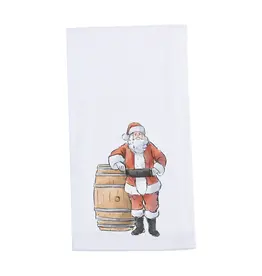 Barrel Down South/Faire Santa with Barrel Christmas Tea Towel