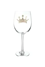 The Queen's Jewels Tiara Jeweled Stemmed Wine Glass