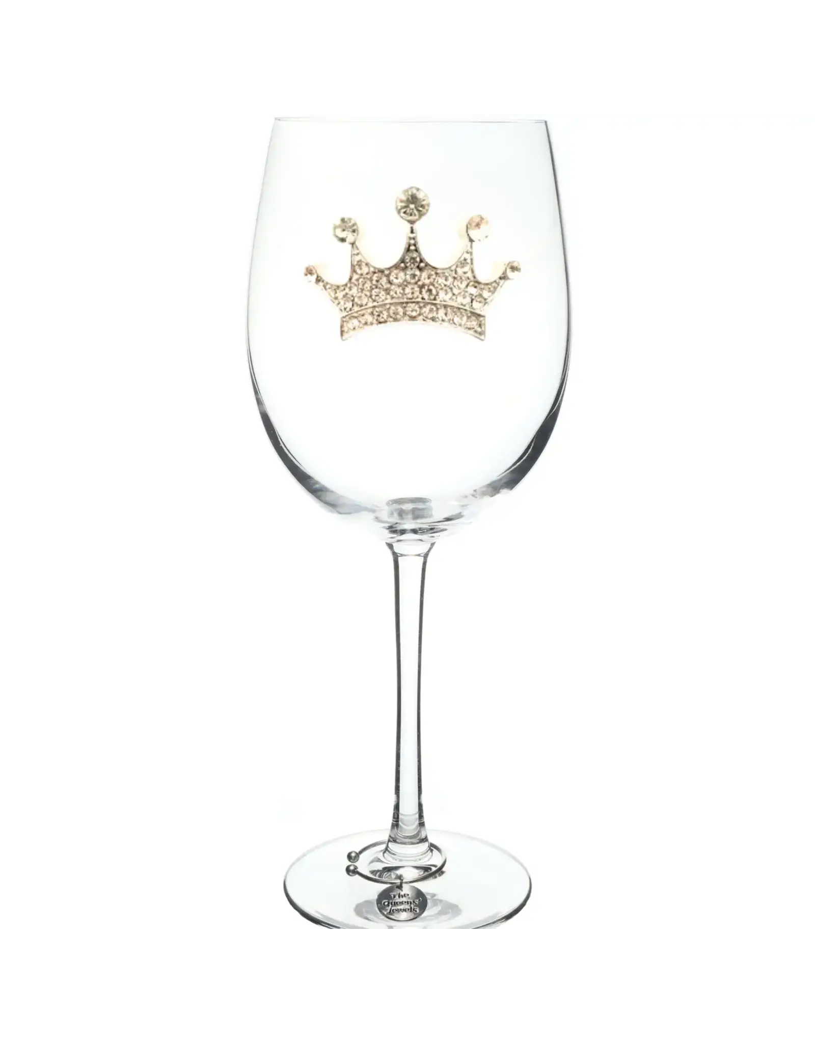 The Queen's Jewels Tiara Jeweled Stemmed Wine Glass