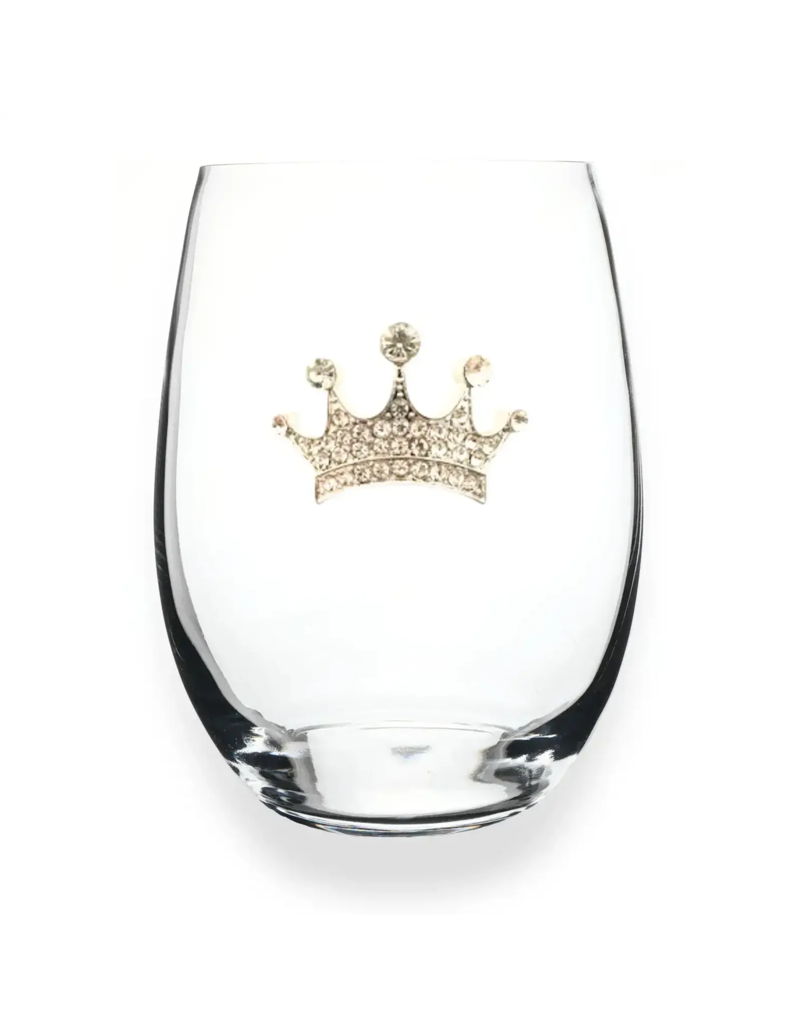 Tiara Jeweled Stemless Wine Glass