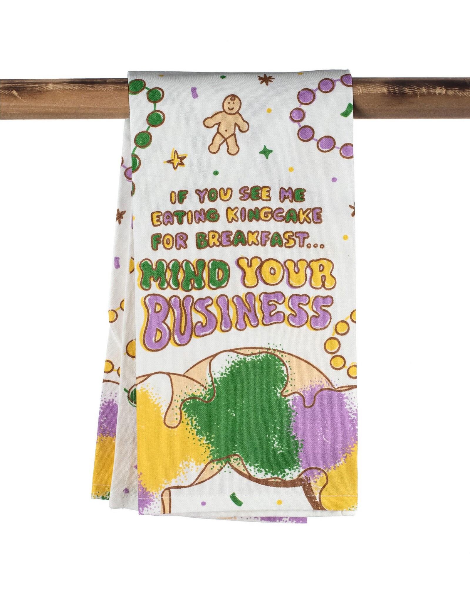 The Parish Line Kitchen Towel – If You See Me Eating King Cake