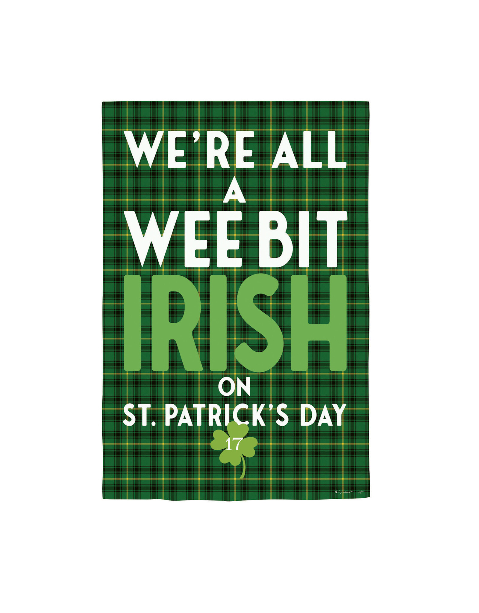 Evergreen Enterprises Wee Bit Irish Burlap Garden Flag