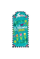 Evergreen Enterprises Welcome Spring Bunny Everlasting Impression Textile Décor